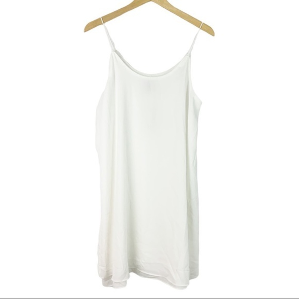 NWT Francesca’s Alya White Lined Slip Dress Women’s Size Small